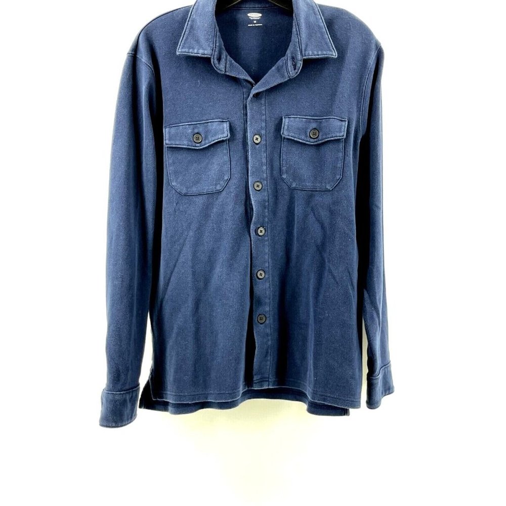 Old Navy Men's Blue Flannel Button Down Shirt Pockets Super Soft Size M